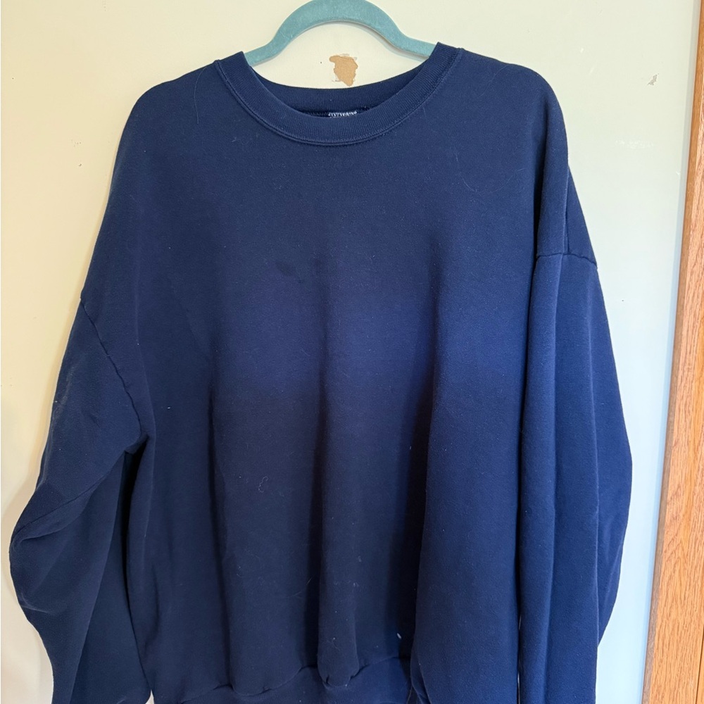 Jerzees Blue Crewneck Sweater Classic Design